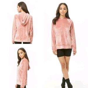Forever 21 Pink Velvet Hoodie